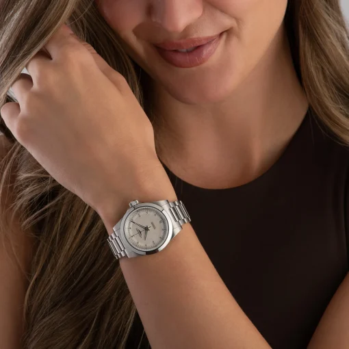 Longines Conquest 34mm Diamond Mother of Pearl Automatic Ladies Watch