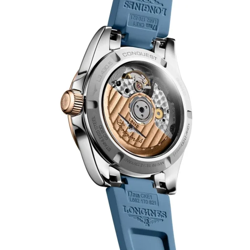 Longines Conquest 34mm Stainless Steel and 18ct Rose Gold Automatic Ladies Watch