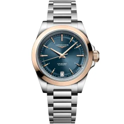 Longines Conquest 34mm Stainless Steel and 18ct Rose Gold Automatic Ladies Watch