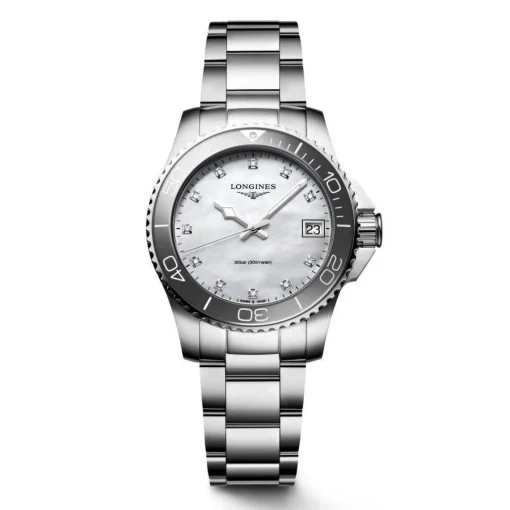 Longines HydroConquest 32mm Diamond Mother of Pearl Ladies Watch