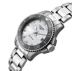 Longines HydroConquest 32mm Diamond Mother of Pearl Ladies Watch