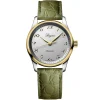 Longines Master Collection 34mm 18ct Yellow Gold Green Leather Strap Automatic Ladies Watch