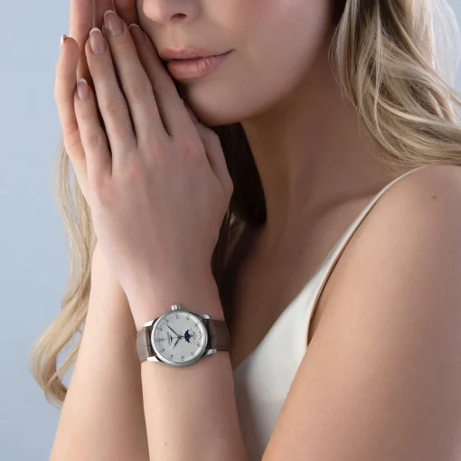 Longines Master Collection 34mm Diamond Moonphase Automatic Ladies Watch