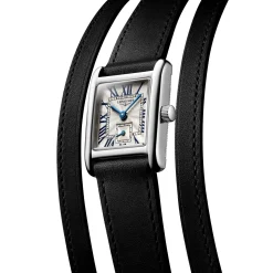 Longines Mini DolceVita 29mm Black Leather Strap Ladies Watch