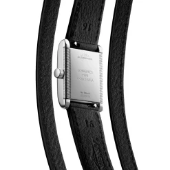 Longines Mini DolceVita 29mm Black Leather Strap Ladies Watch