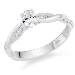 Maple Leaf Diamonds 18ct White Gold Diamond Solitaire Ring