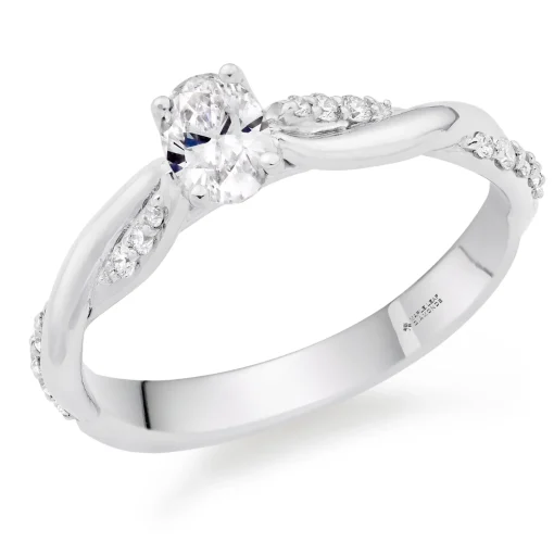 Maple Leaf Diamonds 18ct White Gold Diamond Solitaire Ring