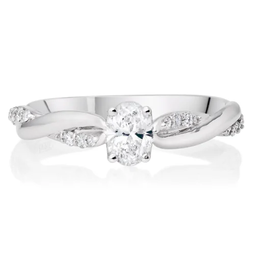 Maple Leaf Diamonds 18ct White Gold Diamond Solitaire Ring
