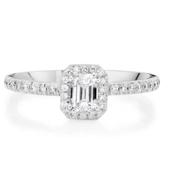 Maple Leaf Diamonds 18ct White Gold Diamond Halo Ring