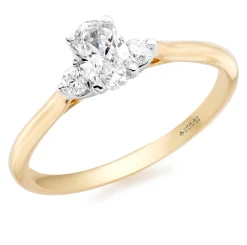 Maple Leaf Diamonds Eternal Flame 18ct Yellow Gold Diamond Three Stone Ring
