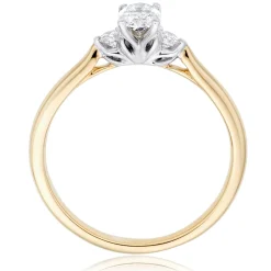 Maple Leaf Diamonds Eternal Flame 18ct Yellow Gold Diamond Three Stone Ring