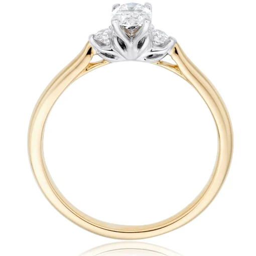Maple Leaf Diamonds Eternal Flame 18ct Yellow Gold Diamond Three Stone Ring