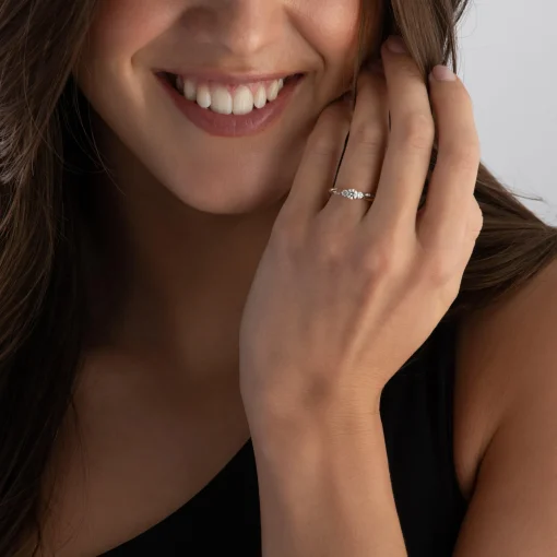 Maple Leaf Diamonds Eternal Flame 18ct Yellow and White Gold Diamond Three Stone Ring