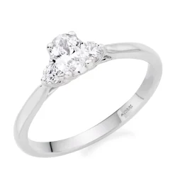 Maple Leaf Diamonds Eternal Flame 18ct White Gold Diamond Three Stone Ring