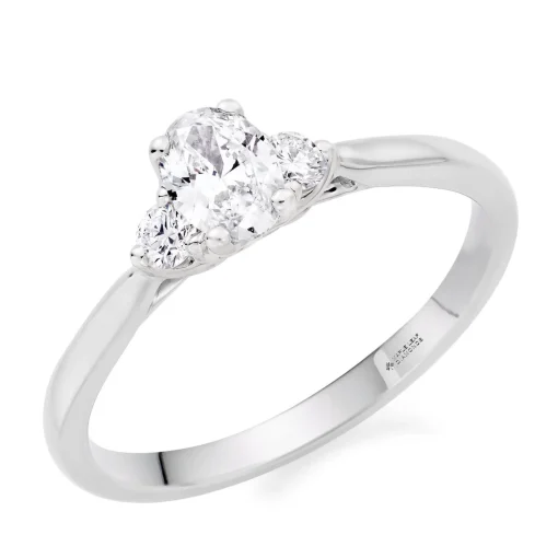 Maple Leaf Diamonds Eternal Flame 18ct White Gold Diamond Three Stone Ring