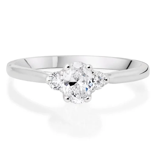 Maple Leaf Diamonds Eternal Flame 18ct White Gold Diamond Three Stone Ring