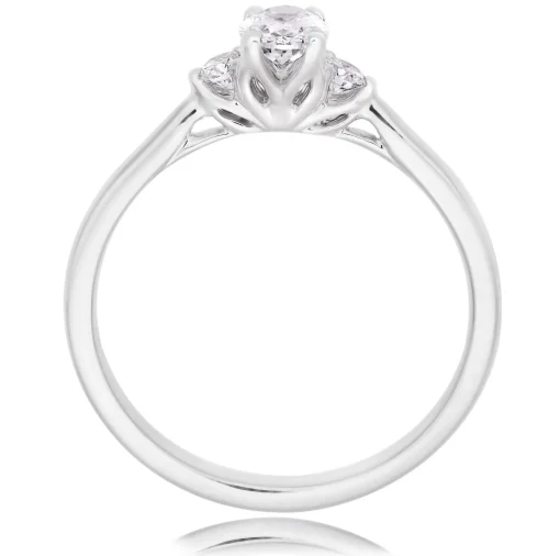 Maple Leaf Diamonds Eternal Flame 18ct White Gold Diamond Three Stone Ring