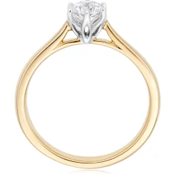 Maple Leaf Diamonds Eternal Flame 18ct Yellow Gold Diamond Solitaire Ring