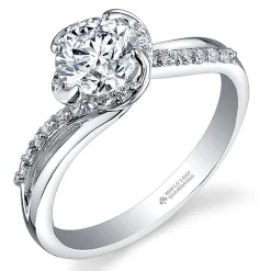 Maple Leaf Diamonds Wind's Embrace 18ct White Gold Diamond Solitaire Engagement Ring