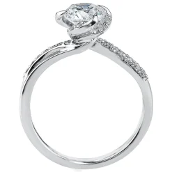 Maple Leaf Diamonds Wind's Embrace 18ct White Gold Diamond Solitaire Engagement Ring