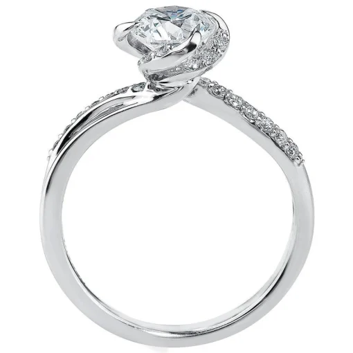 Maple Leaf Diamonds Wind's Embrace 18ct White Gold Diamond Solitaire Engagement Ring