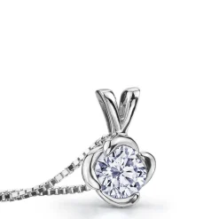 Maple Leaf Diamonds Wind's Embrace 18ct White Gold Diamond Solitaire Pendant