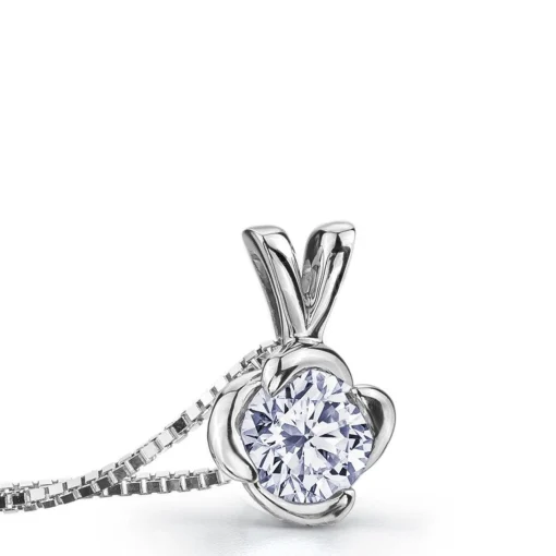 Maple Leaf Diamonds Wind's Embrace 18ct White Gold Diamond Solitaire Pendant