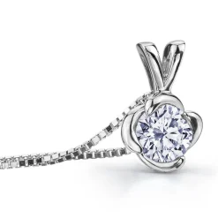 Maple Leaf Diamonds Wind's Embrace 18ct White Gold Diamond Solitaire Pendant
