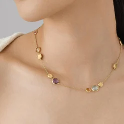 Marco Bicego Jaipur Colour 18ct Yellow Gold Gemstone Necklace