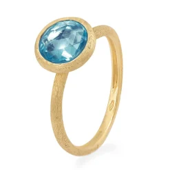 Marco Bicego Jaipur Colour 18ct Yellow Gold Sky Blue Topaz Ring