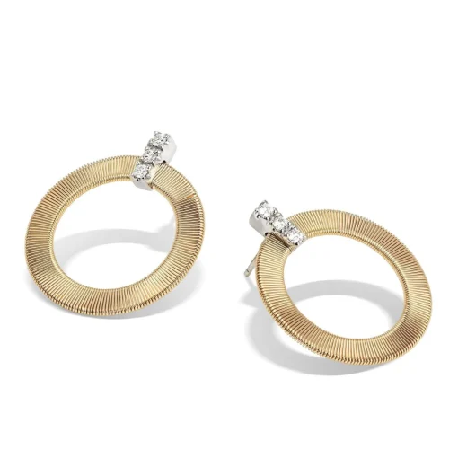 Marco Bicego Masai 18ct Yellow Gold Diamond Hoop Earrings