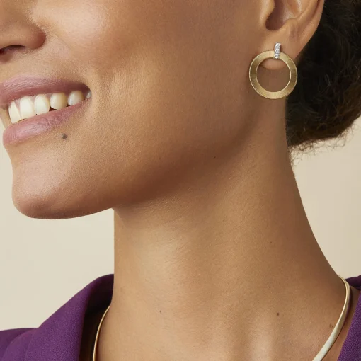 Marco Bicego Masai 18ct Yellow Gold Diamond Hoop Earrings