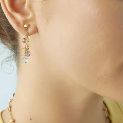 Marco Bicego Paradise 18ct Yellow Gold Gemstone Drop Earrings