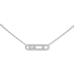 Messika Baby Move Pavé 18ct White Gold Diamond Necklace