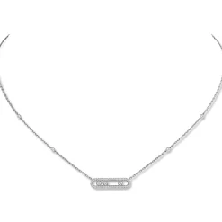 Messika Baby Move Pavé 18ct White Gold Diamond Necklace