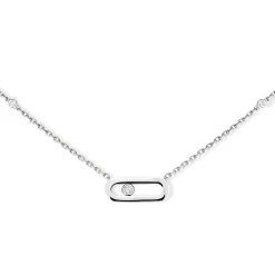 Messika Move Uno 18ct White Gold Diamond Necklace