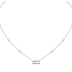 Messika Move Uno 18ct White Gold Diamond Necklace