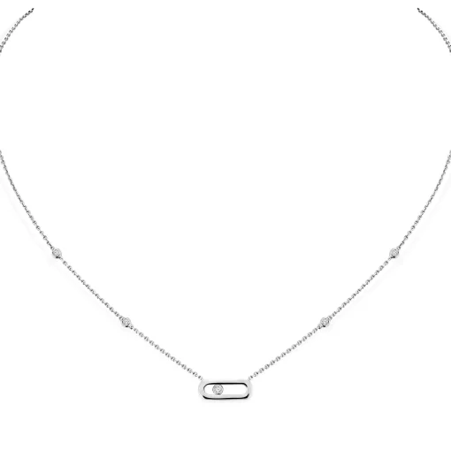 Messika Move Uno 18ct White Gold Diamond Necklace