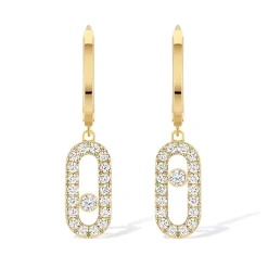 Messika Move Uno 18ct Yellow Gold Diamond Hoop Earrings
