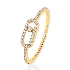 Messika Move Uno Pavé 18ct Yellow Gold Diamond Ring