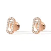 Messika Move Uno Puces 18ct Pink Gold Diamond Stud Earrings