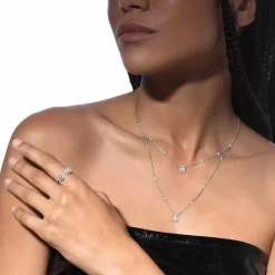 Messika My Twin 18ct White Gold Diamond 2 Rows Necklace