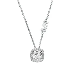 Michael Kors Brilliance Silver Cubic Zirconia Necklace
