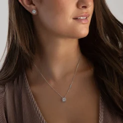Michael Kors Brilliance Silver Cubic Zirconia Necklace