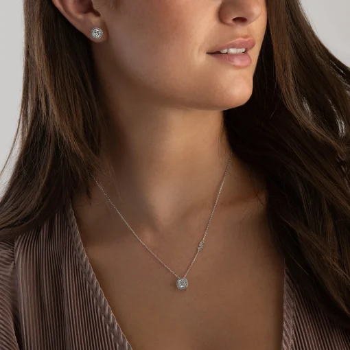 Michael Kors Brilliance Silver Cubic Zirconia Necklace