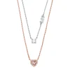 Michael Kors 14ct Rose Gold Plated Love Necklace