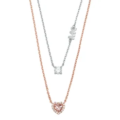Michael Kors 14ct Rose Gold Plated Love Necklace