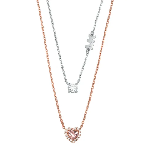 Michael Kors 14ct Rose Gold Plated Love Necklace