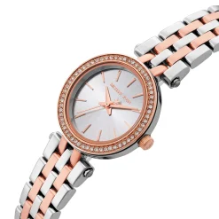 Michael Kors Darci Mini 26mm Stainless Steel and Rose Gold Tone Crystal Ladies Watch