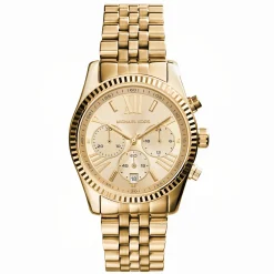Michael Kors Lexington 38mm Yellow Gold Tone Chronograph Ladies Watch
